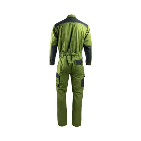 Combinaison de travail double zip Trident vert/noir – Confort et résistance