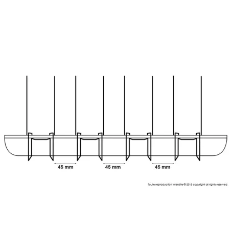Pics anti-pigeon spécial gouttières acier galvanisé lot de 240