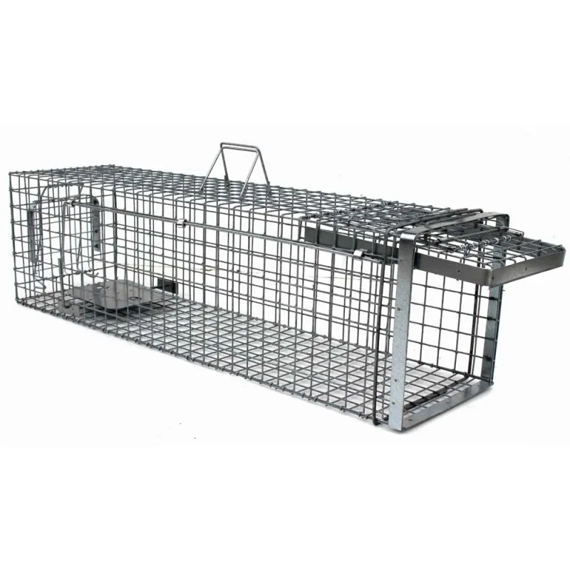 Cage-piège Hardy 3 ressorts trappe 60° 102x34x34cm