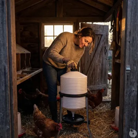 Abreuvoir volaille plastique sur pieds 30 L River Systems