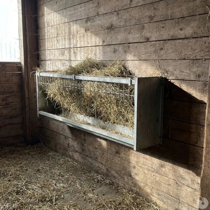 Mangeoire Ratelier mural ovins caprins 207 x 32 x 60 cm