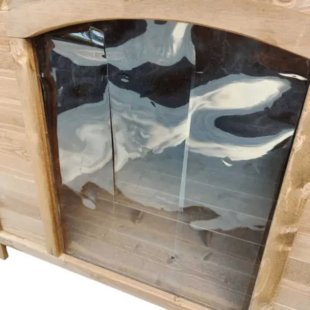 Niche chien en bois toit type chalet taille XL 96 x 104 x 112 cm