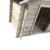 Niche chien en bois toit type chalet madrier toit PVC taille L 116 x 87 x 90 cm 