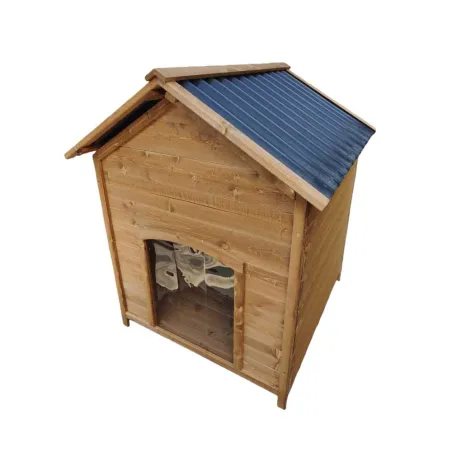 Niche chien en bois toit type chalet taille S 71 x 77 x 76 cm