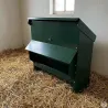 Mangeoire galvanisée verte anti gaspillage 20 kg