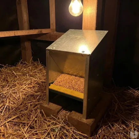 Mangeoire trémie galva 2,5 kg ProFeeder anti-gaspillage