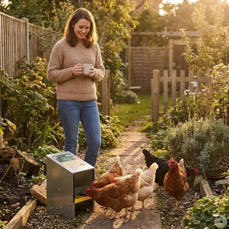 Mangeoire trémie galva 2,5 kg ProFeeder anti-gaspillage