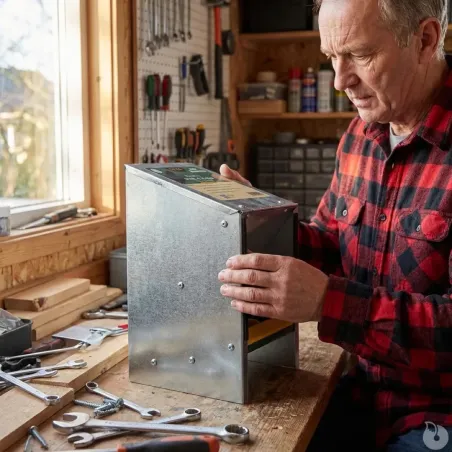 Mangeoire trémie galva 2,5 kg ProFeeder anti-gaspillage