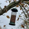 Mangeoire oiseaux métal Ø9x20cm distributeur graines jardin