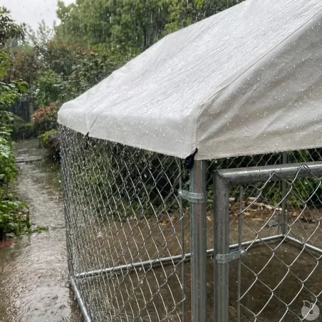 Enclos extérieur galvanisé avec toile imperméable 2x2x1,6 m