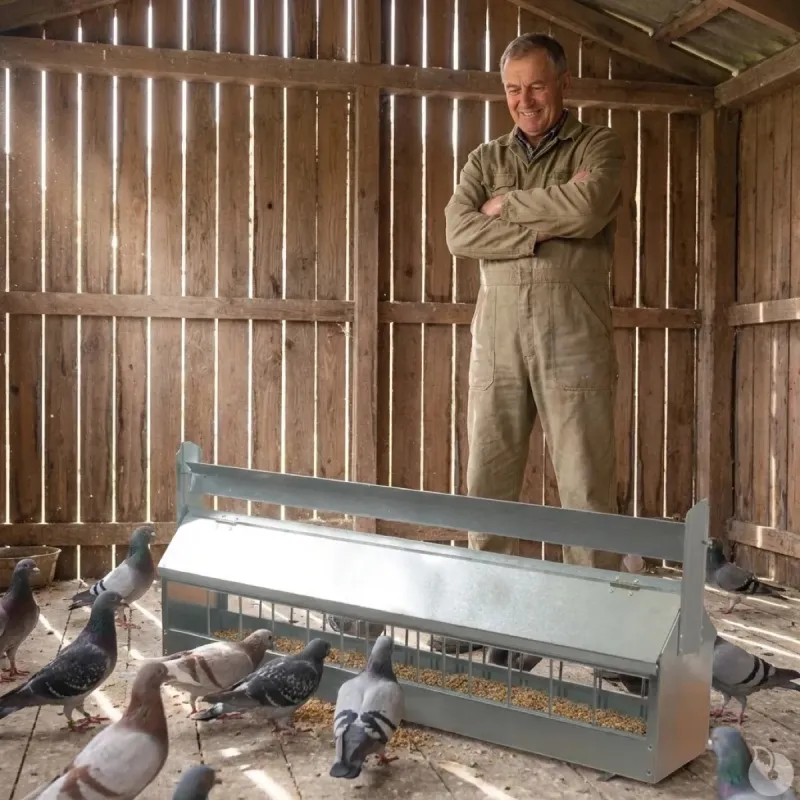 Mangeoire à rouleau pour pigeon 1m