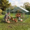 Enclos volaille métal galvanisé 18 m² – maille 25 mm