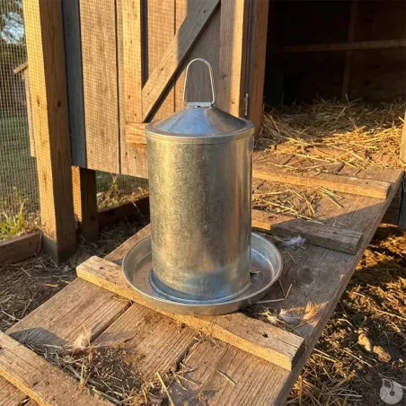 Abreuvoir poules GAUN 4 L – Double paroi galvanisée