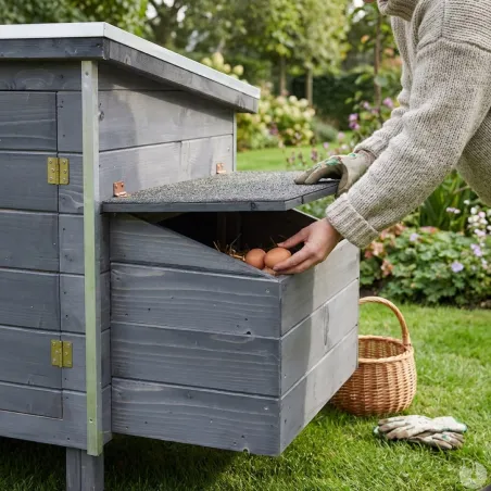 Poulailler Managua Stone bois et aluminium