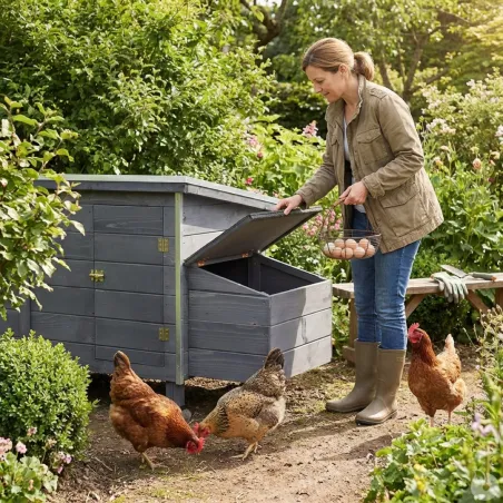 Poulailler Managua Stone bois et aluminium