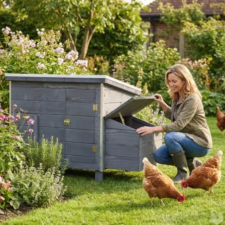 Poulailler Managua Stone bois et aluminium