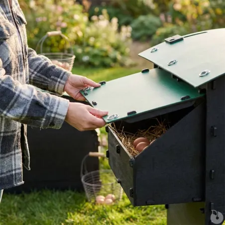 Poulailler surélevé en plastique recyclé 8 à 15 poules