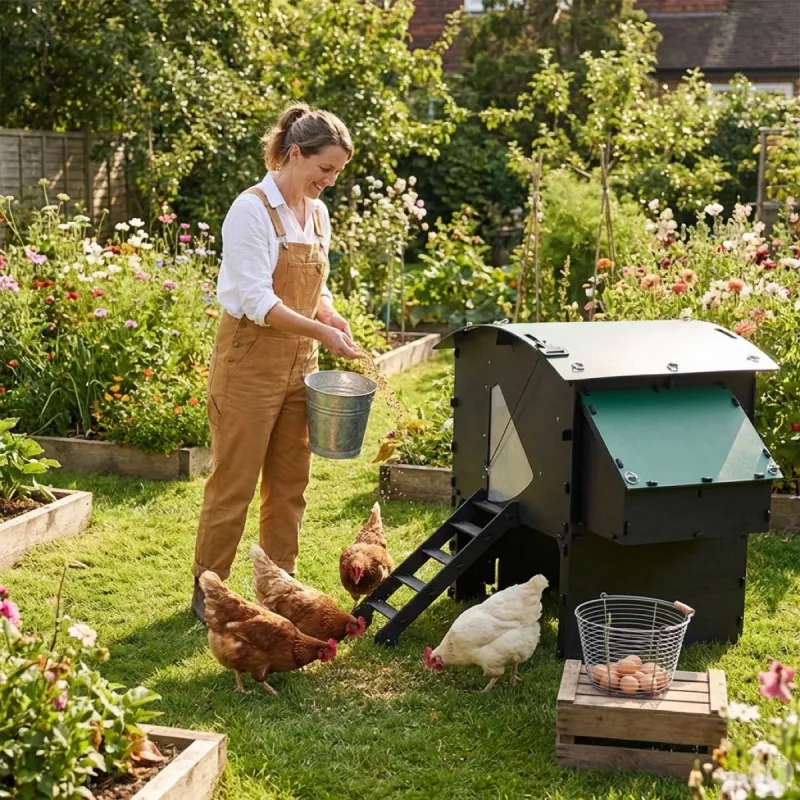 Poulailler surélevé en plastique recyclé 8 à 15 poules