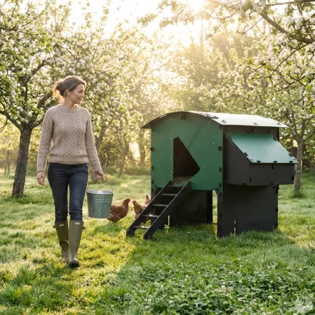 Poulailler surélevé en plastique recyclé 8 à 15 poules