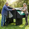 Poulailler surélevé en plastique recyclé 8 à 15 poules