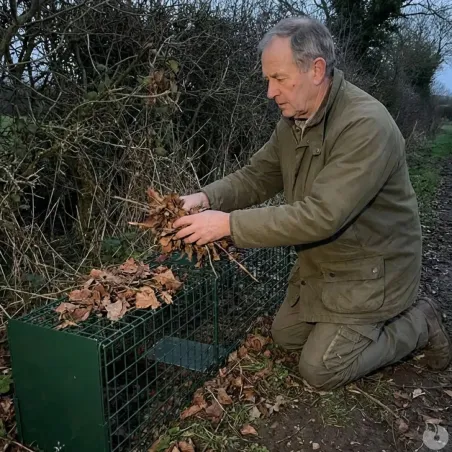 Lot de 10 Cages Renard à Appât robuste en maille carrée 13kg 140x30x35cm