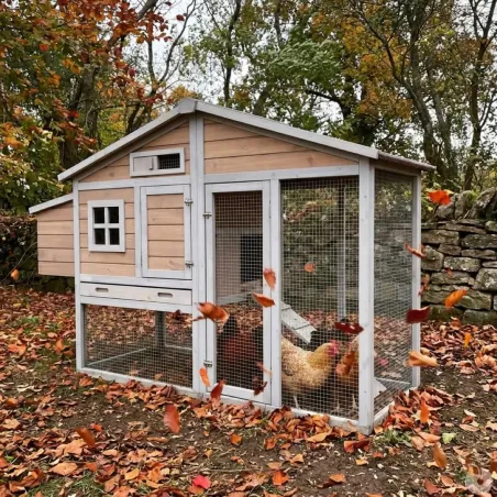 Poulailler "Grand luxe" avec renfort métallique