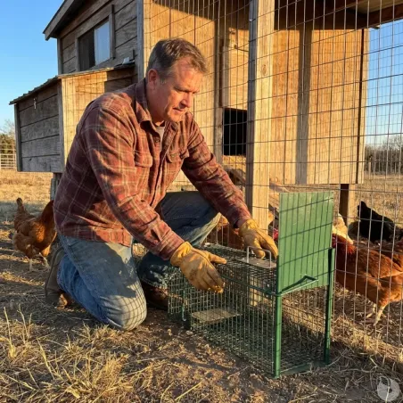 Lot de 5 Boîtes à fauves 1 entrée pour rats 22 x 24 x 61 cm