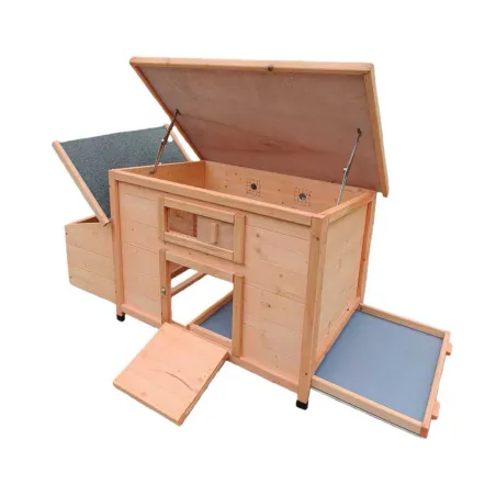 Poulailler en bois avec fenêtre toit en asphalte