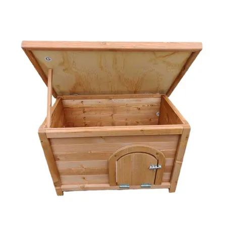 Clapier à lapin en bois toit en asphalte