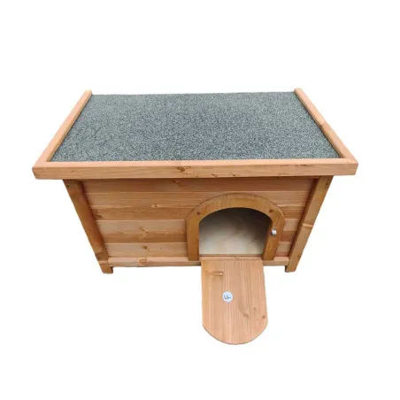 Clapier à lapin en bois toit en asphalte