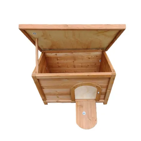 Clapier à lapin en bois toit en asphalte