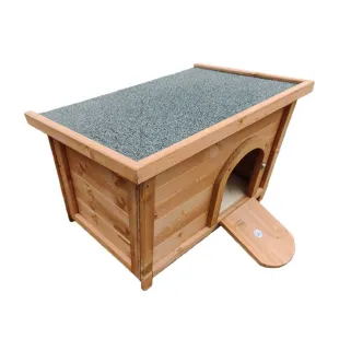 Clapier à lapin en bois toit en asphalte