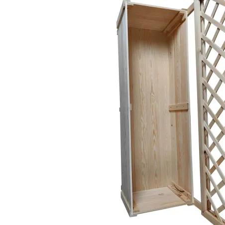 Carré potager ou jardinière rectangulaire avec treillis