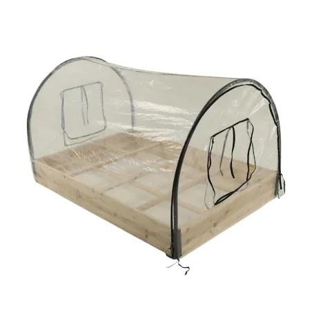 Carré potager bois avec housse PVC 115 x 80 x 54 cm