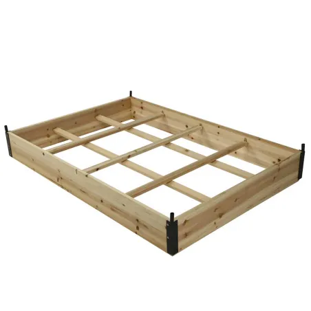 Carré potager bois avec housse PVC 115 x 80 x 54 cm