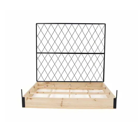 Carré potager bois avec treillis 115 x 80 x 128 cm