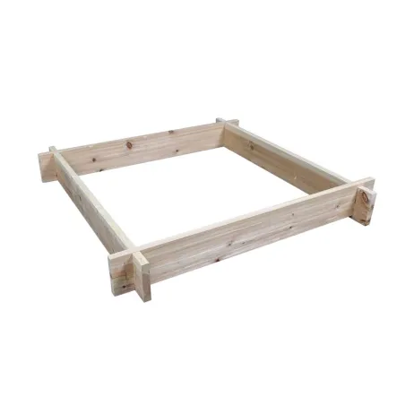 Carré potager bois avec géotextile 80 x 80 x 10 cm