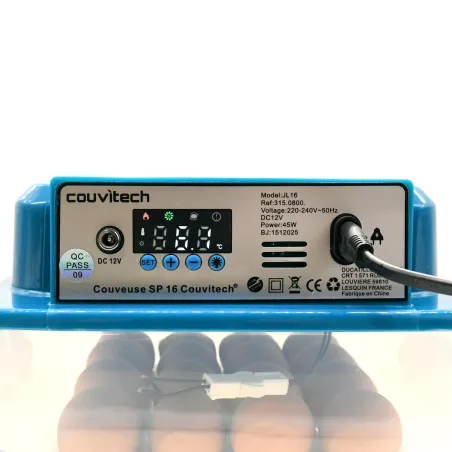 Couveuse automatique Couvitech SP-16 - capacité 16 oeufs