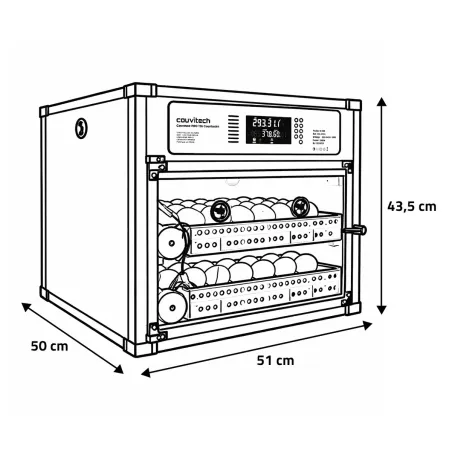 Couveuse automatique Couvitech PRO-136 - capacité 136 oeufs