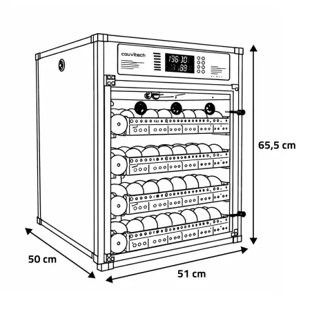 Couveuse automatique Couvitech PRO-272 - capacité 272 oeufs