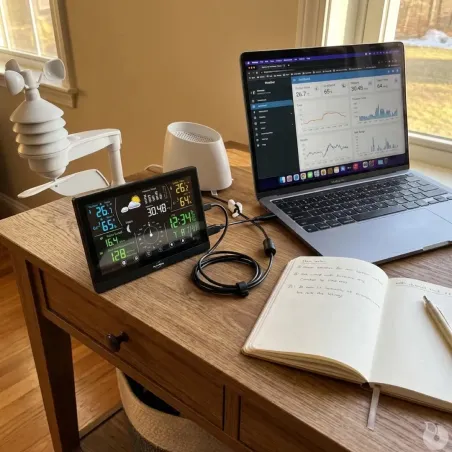 Station météo pro radiopilotée tactile Tx humidité, vitesse vent