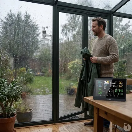 Station météo pro radiopilotée tactile Tx humidité, vitesse vent