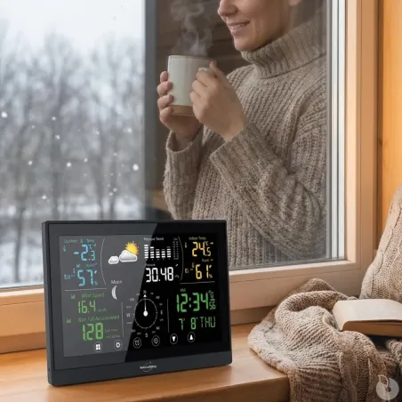 Station météo pro radiopilotée tactile Tx humidité, vitesse vent