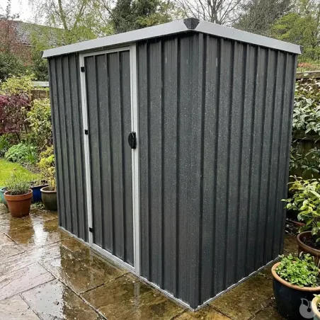 Abri de jardin métal compact 1,40 m² porte battante acier