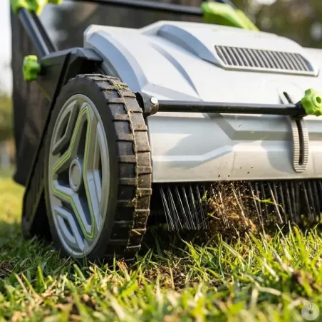 Ramasse-feuilles 3 brosses 53cm bac 100L réglage 0-40mm 112x66cm