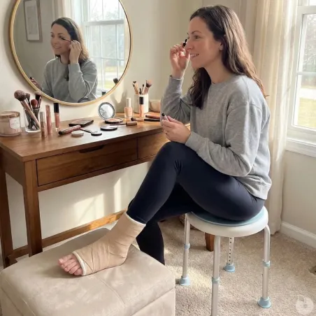 Tabouret pivotant moderne siège d'appoint rotatif compact