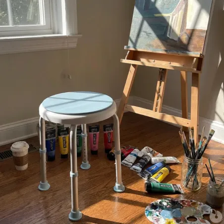 Tabouret pivotant moderne siège d'appoint rotatif compact