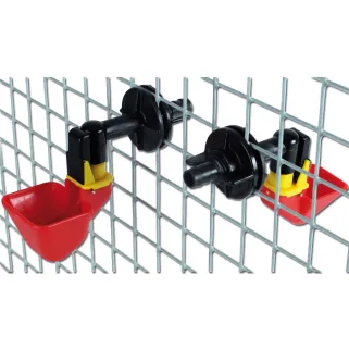 Abreuvoir automatique cage clapier volailles et oiseaux godet Ø3,8cm Olba