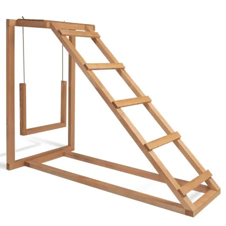 Perchoir poules en bois 1 échelle avec balançoire