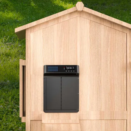 Portier automatique solaire télécommande et application Smartphone